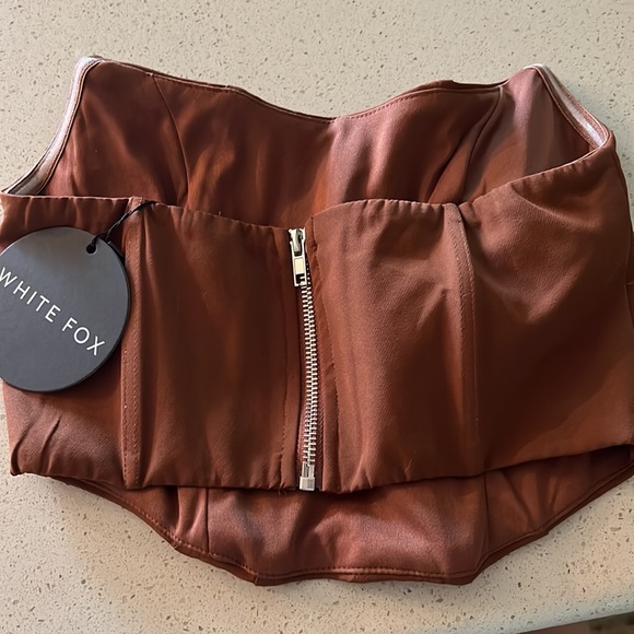 NWT, White Fox Corset, Brown XS - Picture 2 of 3